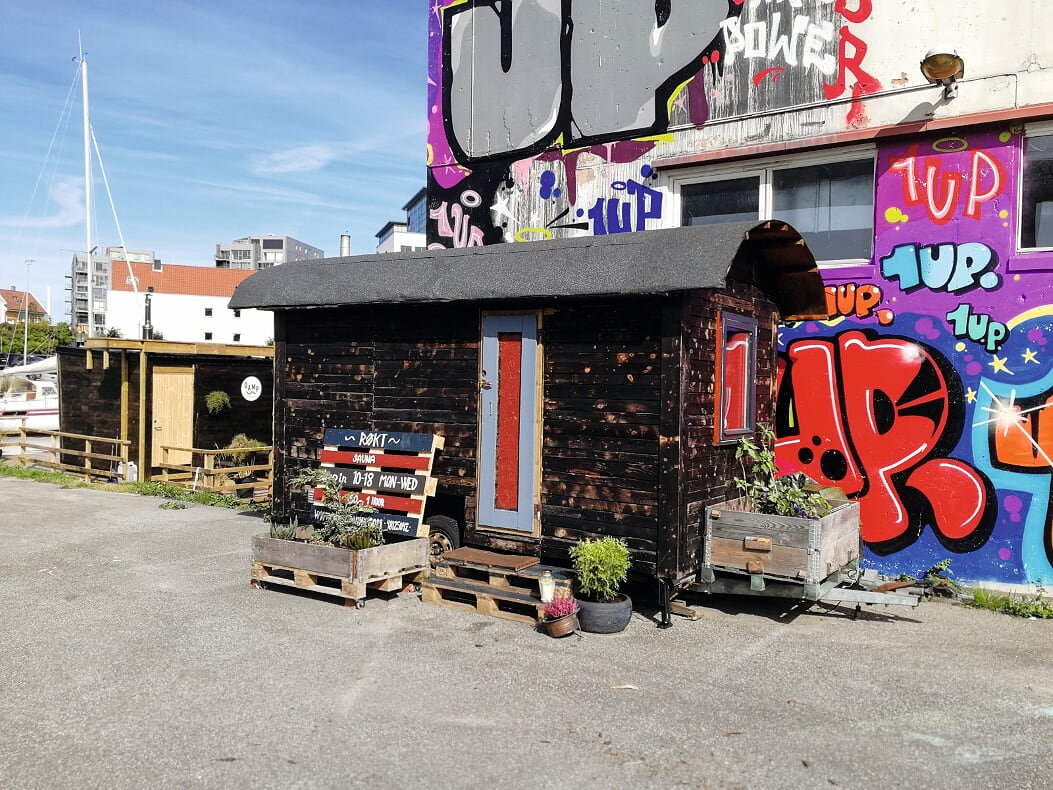 Med få dagers mellomrom dukket det i sommer opp to forskjellige badstukonsepter innerst i Svankevigå.