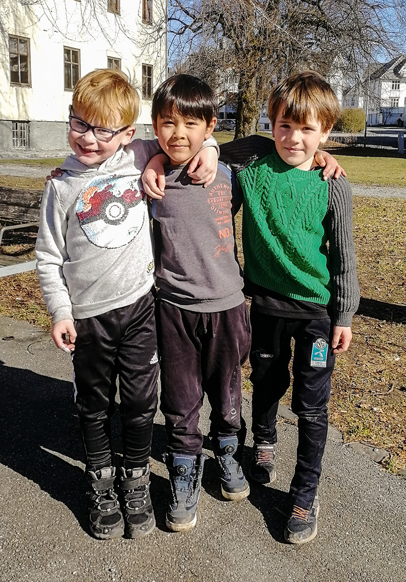 Ole Lennox, Jacob og Ruben.