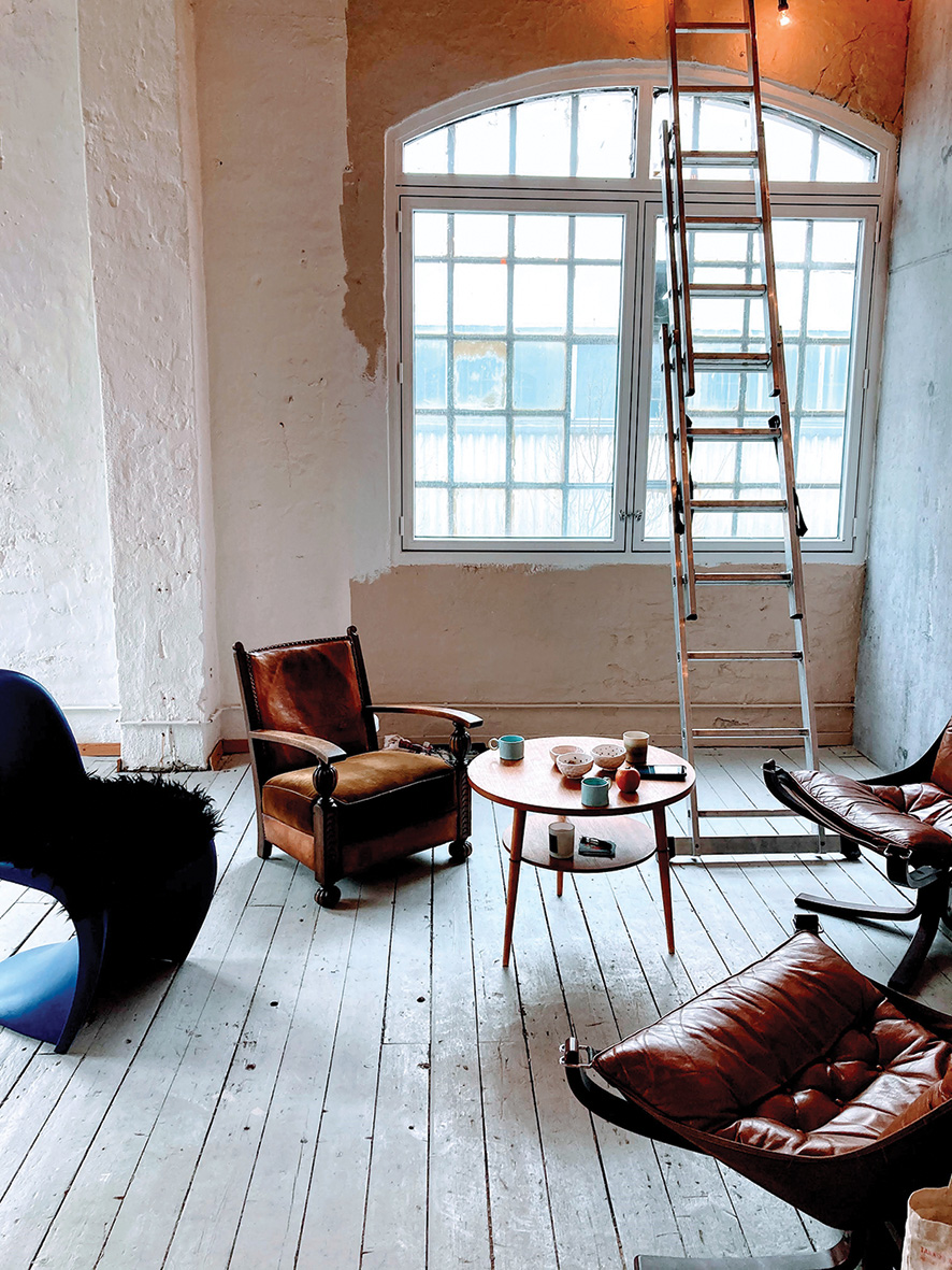 De viktigste delene av interiøret er allerede på plass.