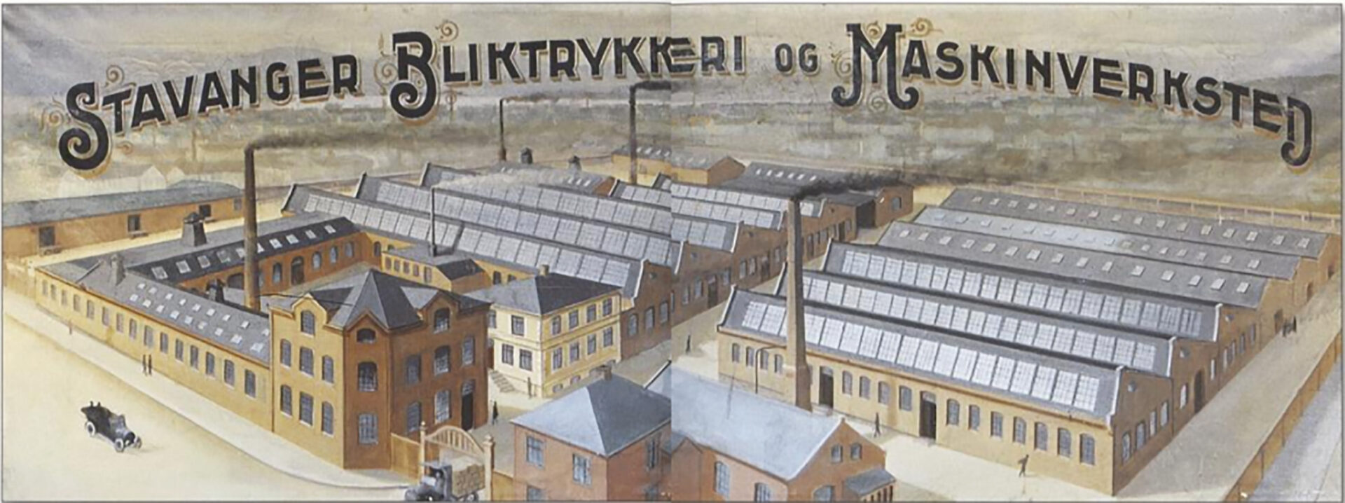 – Bildet er malt av min morfar Bernhard Holgersen (1872-1950). Han brukte også kunstnernavnet B Zakris. Morfar malte mye og hadde malervarebutikk i Kongsgata 24 hvor han også bodde i alle år sammen med familien, forteller Ellen Hagen.