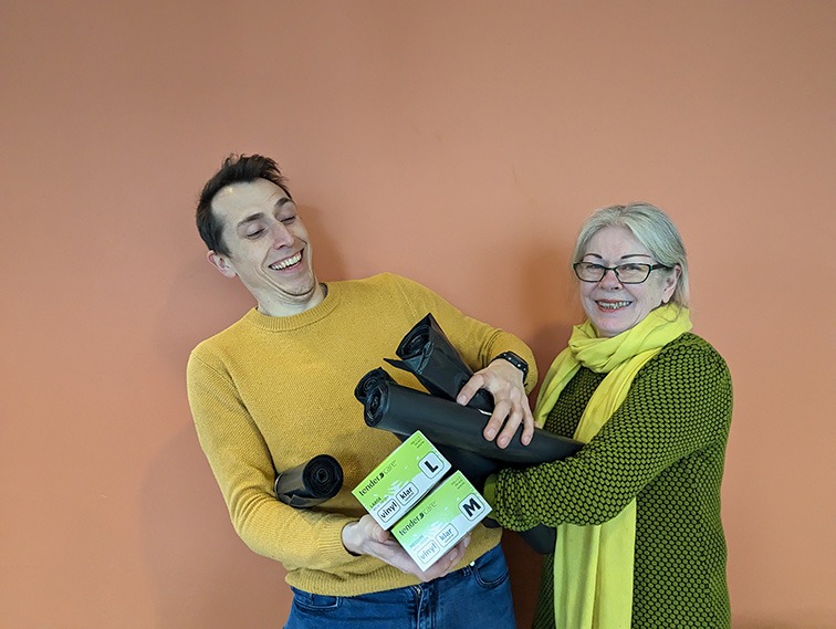 Ildsjelene Tommy Kjær Andersen fra Vassøy beboerforening og Svanhild Svihus