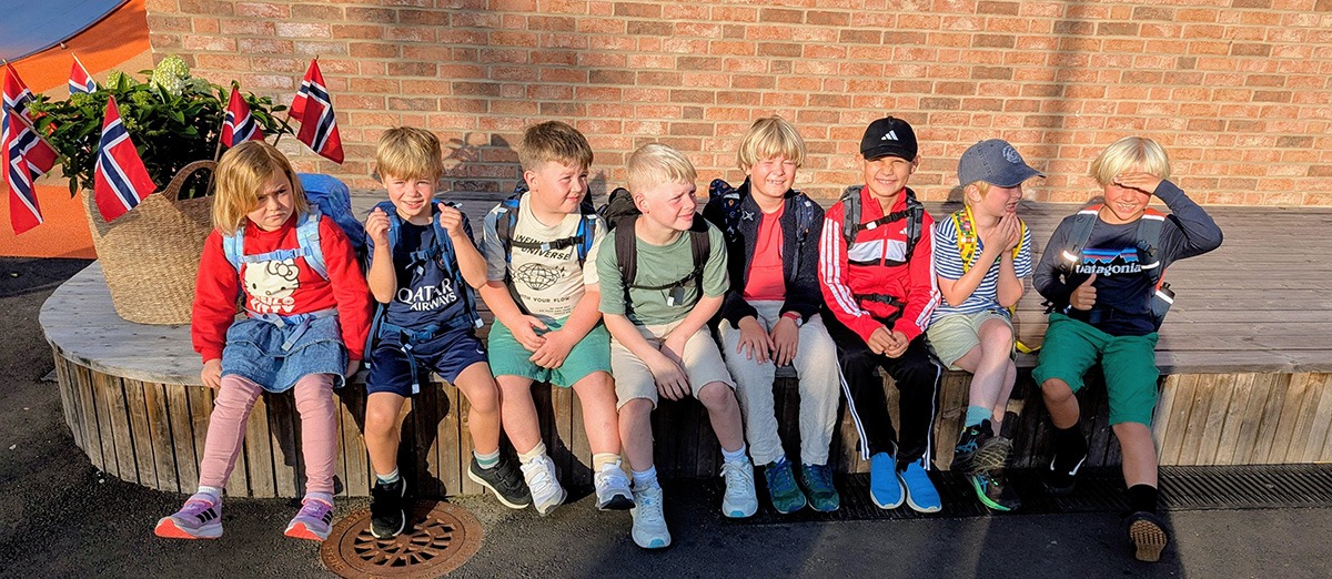 Moira i 2A kommer fra Storhaug skole. Aksel Grønnevik Kleppa (6) begynner i 1A. Finn Murphy Digre (6) begynner i 1A. Leif Murphy Digre (8) i 4A kommer fra Storhaug skole. Ludwig Lindqvist (8) i 3B kommer fra Storhaug skole. Gabriel Niculica (8) i 3B kommer fra Storhaug skole. Fredrik Svendsen Nygaard (8) i 3A kommer fra Nylund skole. Tage Andersson Ohna (8) i 4A kommer fra Storhaug skole. Foto Sigrid Bækholt