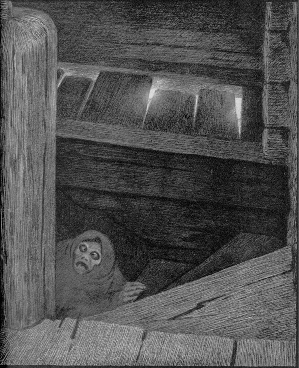 Pesta i trappen. Theodor Kittelsen
