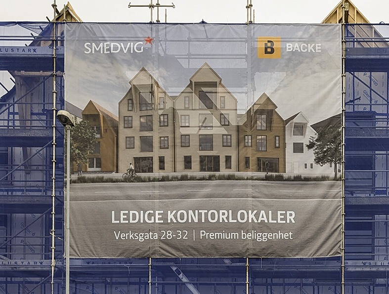 Smedvig står for oppføring av replikabygg av sjøhus i Verksgata 28-32.