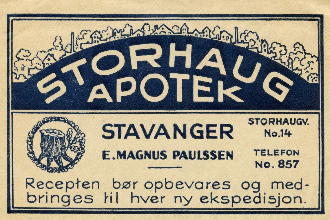 Den gamle logoen til Storhaug Apotek